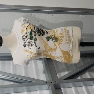 Max Rave‎ Vintage Y2K Crystal Embellished Skull T-Shirt size Medium